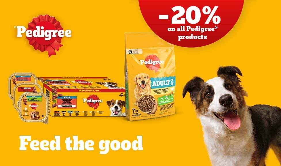 Offer: 20% off PEDIGREE dog food and treats at your pet food specialist, iPet.ch