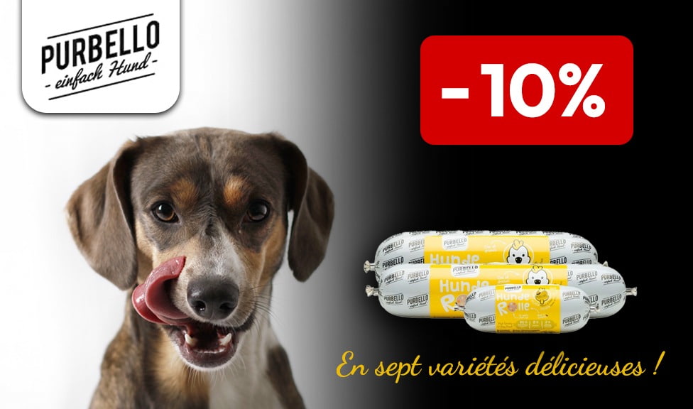 Action : 10% de rabais sur les saucisses de viande pour chiens PURBELLO chez iPet.ch