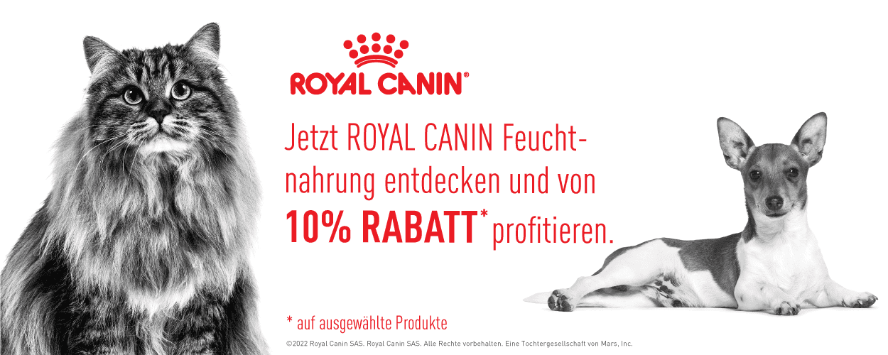 ROYAL CANIN Feuchtnahrung für Hunde und Katzen - 10% Aktion bei iPet.ch