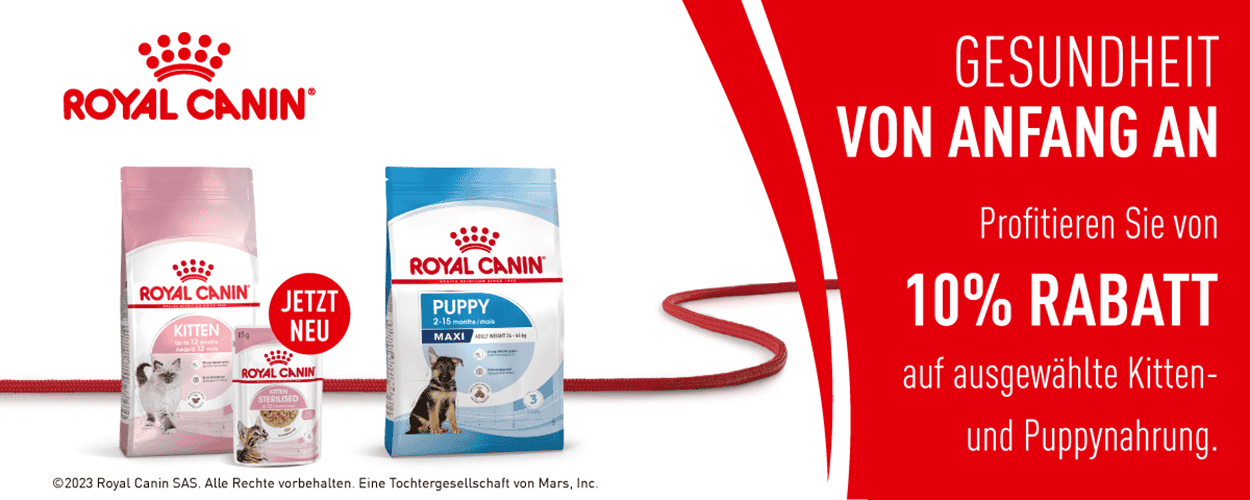 Royal Canin 10% Aktion auf Futter für Welpen und Kätzchen