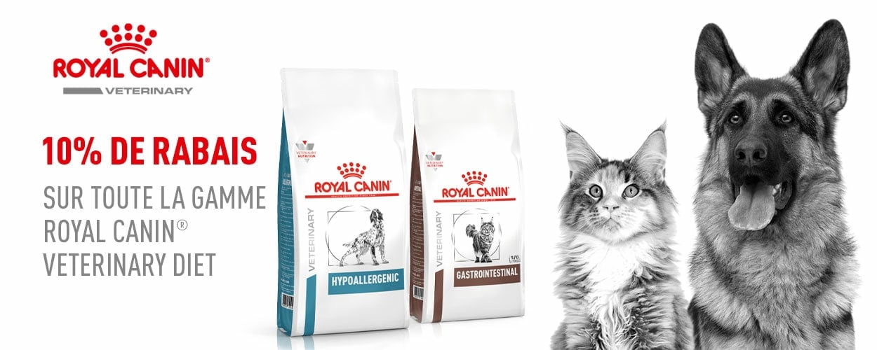 Action : 10% de rabais sur les aliments pour chiens et chats ROYAL CANIN VETERINARY DIET chez iPet.ch