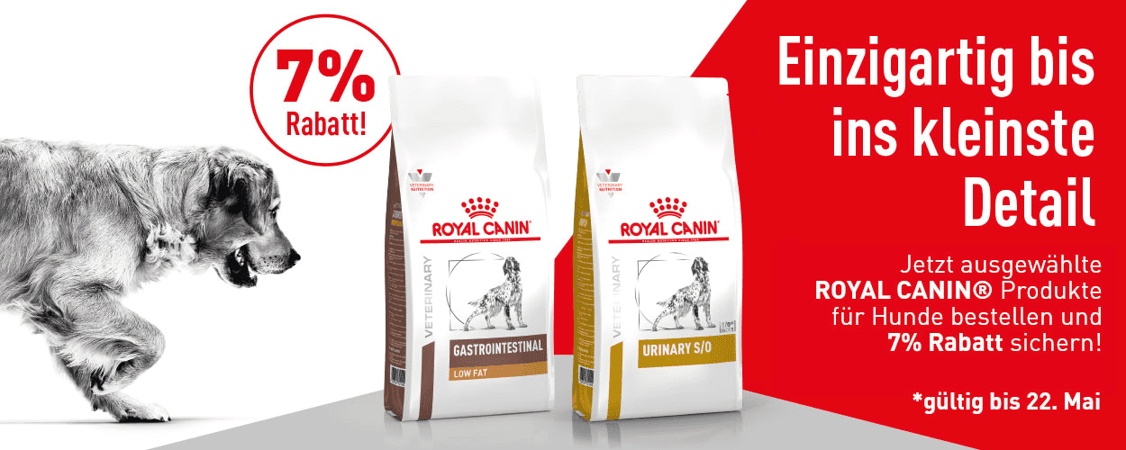 Royal Canin Veterinary Diets 7% Aktion auf grosse Säcke Hundefutter
