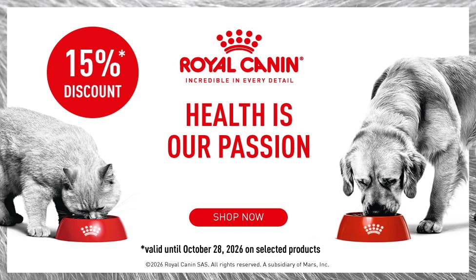 Special Offer: 15% off ROYAL CANIN dog and cat food and treats at iPet.ch