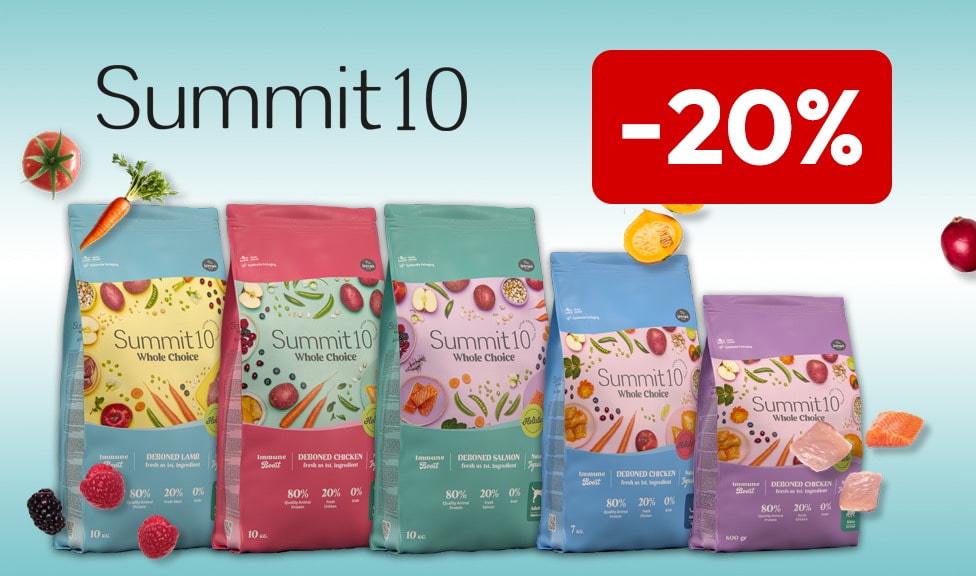Aktion: 20% Rabatt auf SUMMIT10 Hundefutter und Katzenfutter bei Ihrem Tierfutterspezialisten iPet.ch