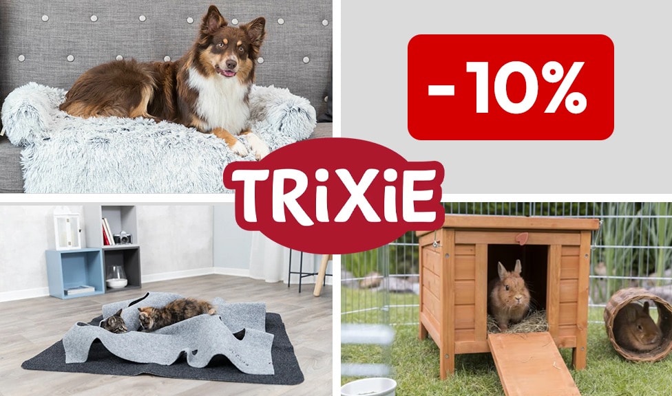 Aktion: 10% Rabatt auf TRIXIE für Hunde, Katzen, Kleintiere und Vögel bei Ihrem Online-Fachhändler iPet.ch