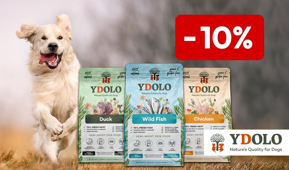 Aktion: 10% Rabatt auf YDOLO Hundefutter bei Ihrem Tierfutterspezialisten iPet.ch
