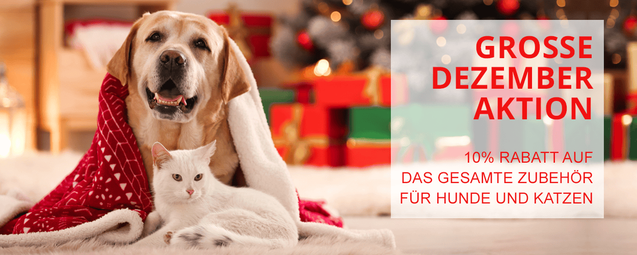 Grosse Dezember Aktion auf Zubehör für Hunde und Katzen - 10% Aktion bei iPet.ch
