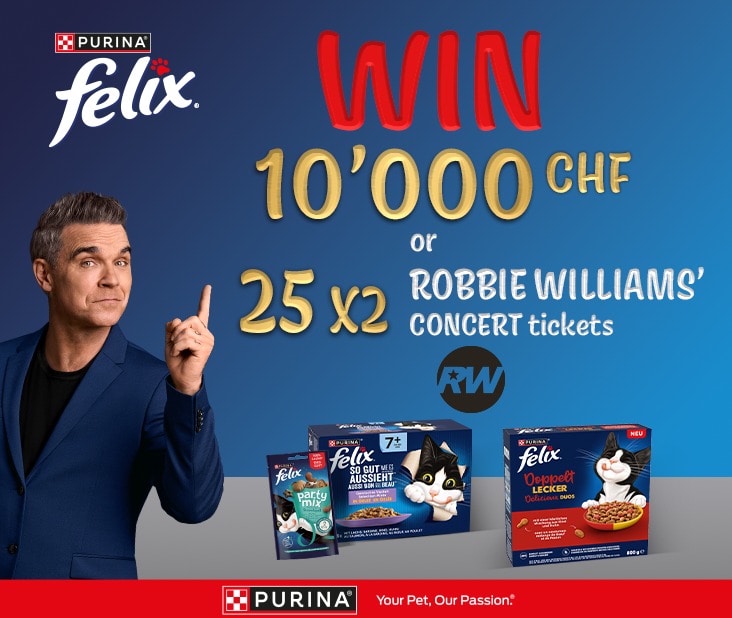 Robbie Williams Felix competition | iPet.ch