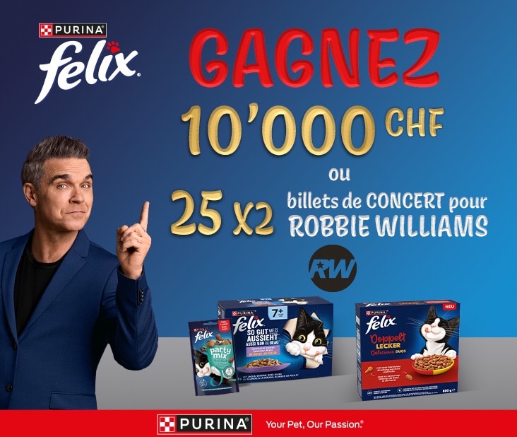 Robbie Williams Felix Jeu-concours| iPet.ch
